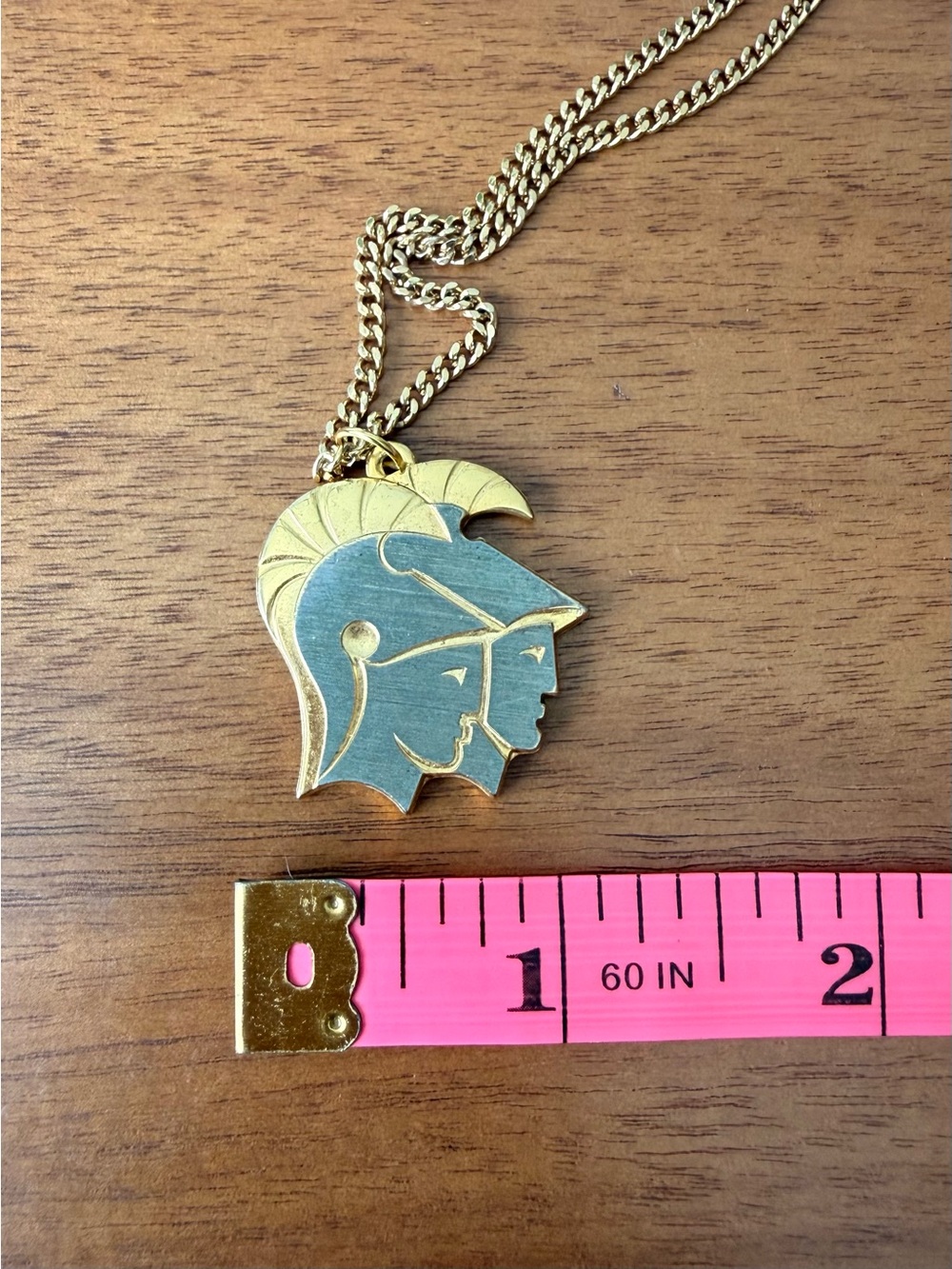 Vintage Two Tone Gold & Silver Gemini Astrological Horoscope Necklace Pendant - Picture 8 of 11